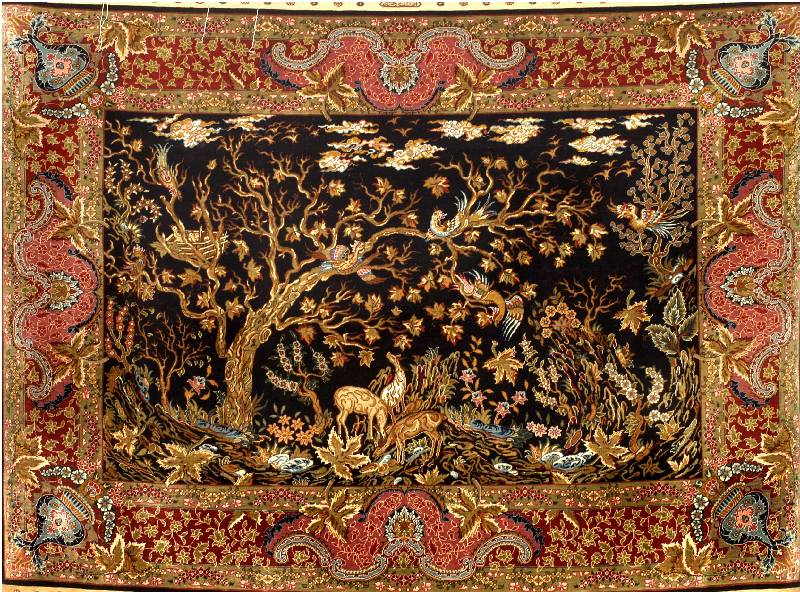 Hereke Seide, Neu, reine Naturseide, ca. 62 x 85 cm, ca. 2 Mio. Kn/qm, EHZ: 2 (guter Zusta nd), selten in so feiner QualitÄt, dekorativ, als ...