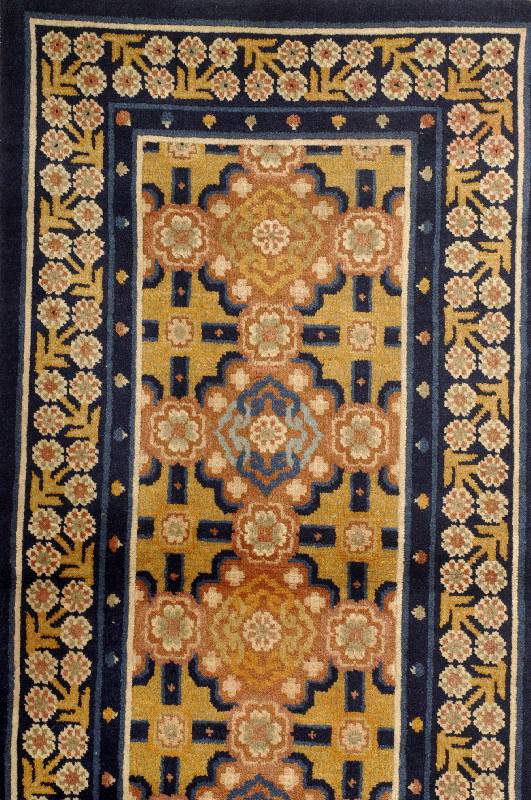 Seltener Tibeter antik, Tibet, um 1890, Wolle auf Baumwolle, ca. 153 x 75 cm, SchÄtzwert: 2100.- EURO, EHZ: 2-3