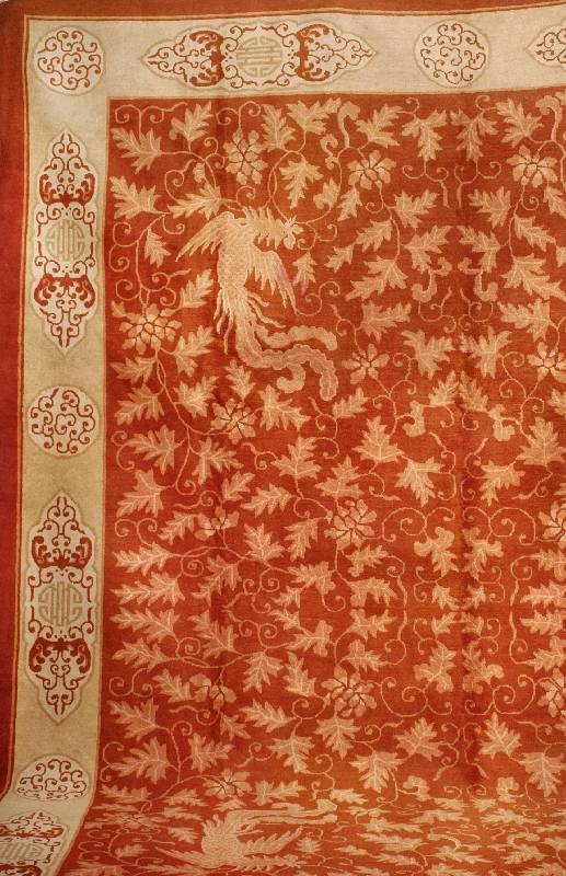 Dekorativer China alt, China um 1930, Wolle auf Baumwolle, ca. 416 x 306 cm, EHZ: 3 (insgesamt guter Zustand), gute, feste u. robuste KnÜpfung, ...