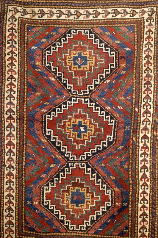 Gendje antik, Kaukasus um 1900, Wolle auf Wolle, ca. 183 x 120 cm, EHZ: 2-3