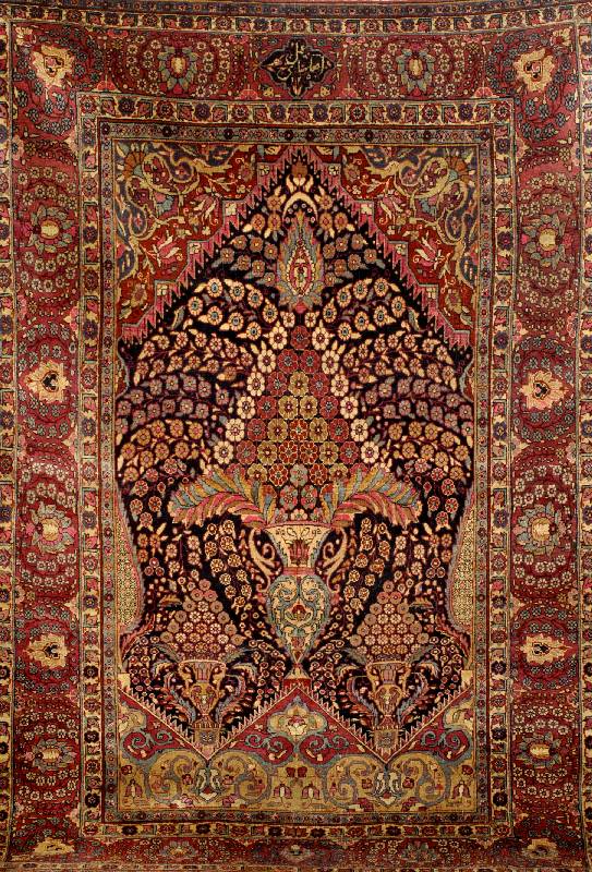 Seltener Bidjar antik (signiert und datiert) , Nordpersien, um 1900/1910, Wolle eknÜpft auf Baumwolle, ca. 200 x 136 cm, SchÄt zwert: 7500,- ...