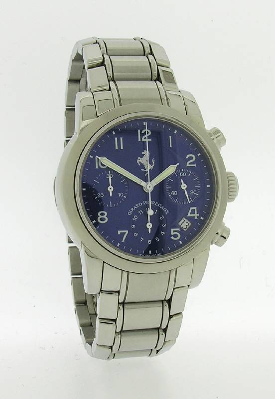 GIRARD PERREGAUX Armbandchronograph pour Ferrari, Automatik, Ref. 8020, Schweiz um 1998, Edelstahlgeh. incl. Gliederband m. dopp. Faltschl., teilw. ...