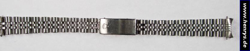 Rolex-Uhrenarmband, Stahl, für eine DAU, L. ca. 16 cm, Faltschließe