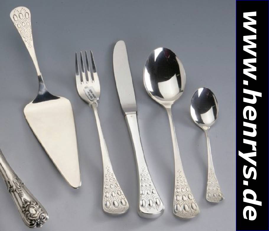 68-teiliges Rosenthal Besteck, 925er Silber, aus der Serie "Classic Rose", für 6 Personen, best. aus: je 6 Menuelöffel, -Gabeln und ...