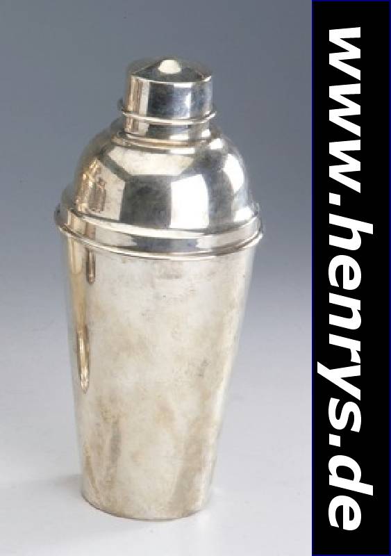 Cocktailshaker, Amerika, 925er Silber, F. B. Rogers, schlichte, glatte Form, H. ca. 22 cm, ca. 375 g