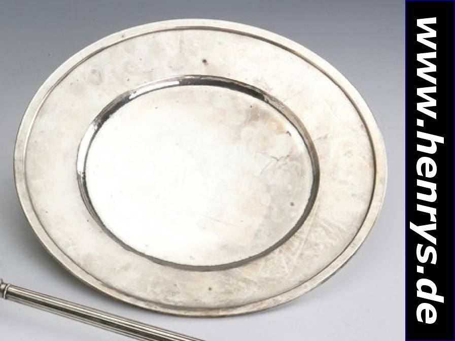 Anbietteller, TIFFANY & Co., Amerika, 925er Silber, Hammerschlagverzierung, Gebr.-Sp., D. ca. 24 cm, ca. 475 g