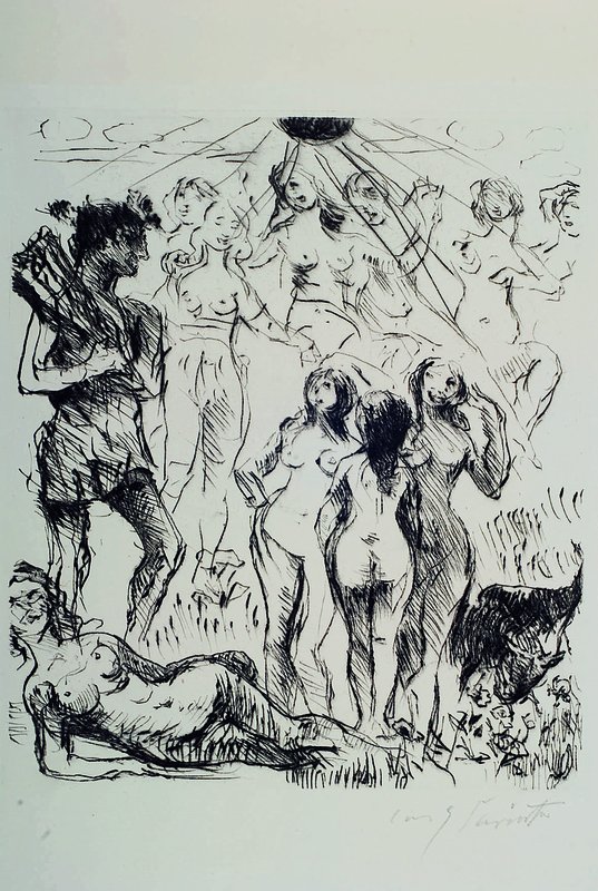 Corinth, Lovis, 1858 Tapiau-1925 Zandvoort, Radierung, r. u. handsign., ca. 27 x 23 cm, PP