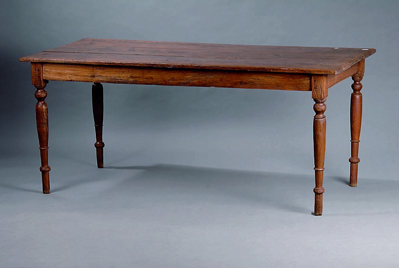 Holztisch, Philipien, Kolonialstil, um 1880, Eiche, Schublade sek., stärkere Gebr.-Sp., alt belassen, ca. 70x163x73 cm