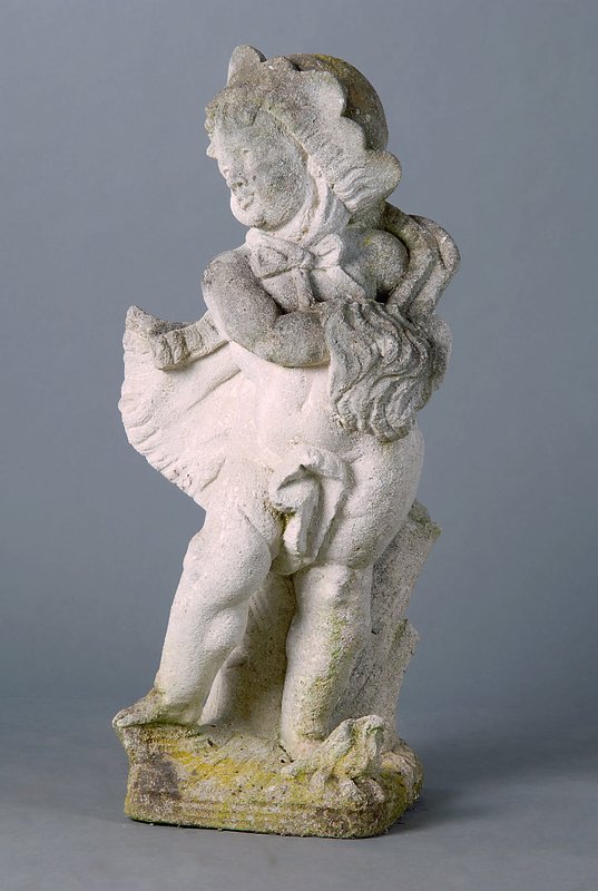 Gartenfigur, deutsch, um 1890, Steinguß, st. Gebr.-Sp., H. ca. 85 cm