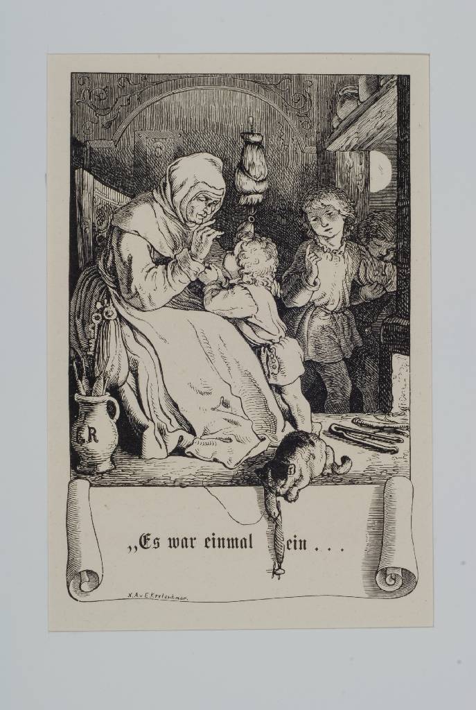 Richter, Ludwig, 1803 Dresden - 1884, Konvolut 8 Holzstiche, um 1860, Passepartout, je ca. 8 x 6 cm