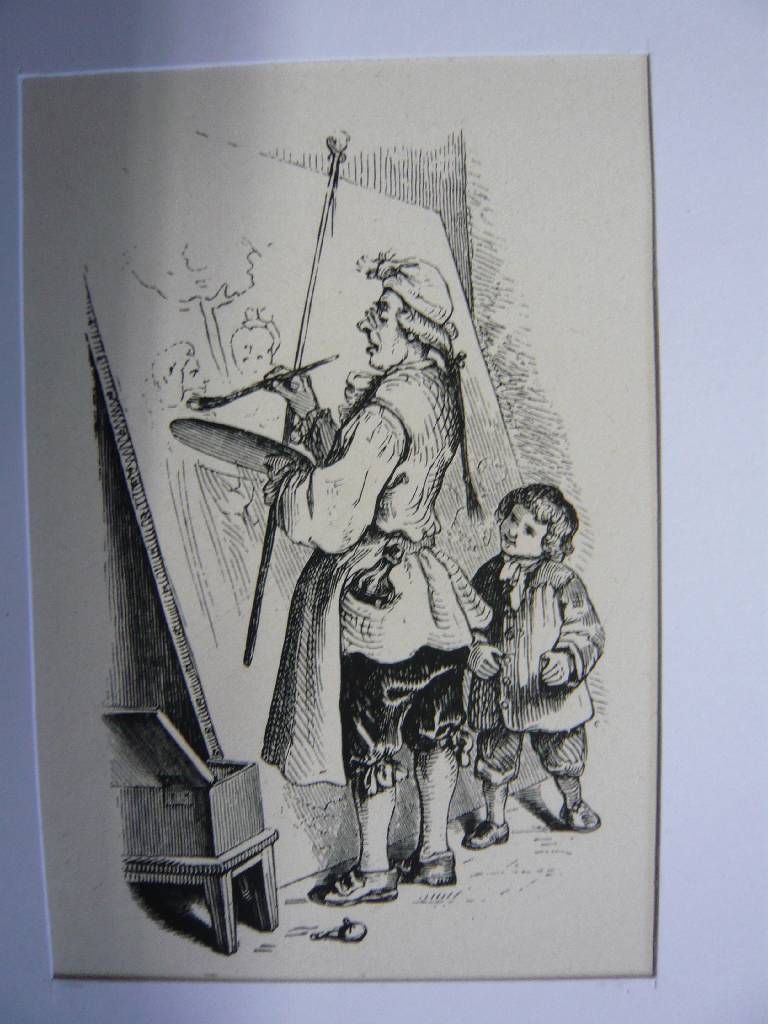 Detail a: Richter, Ludwig, 1803 Dresden - 1884, Konvolut 8 Holzstiche, um 1860, Passepartout, je ca. 8 x 6 cm