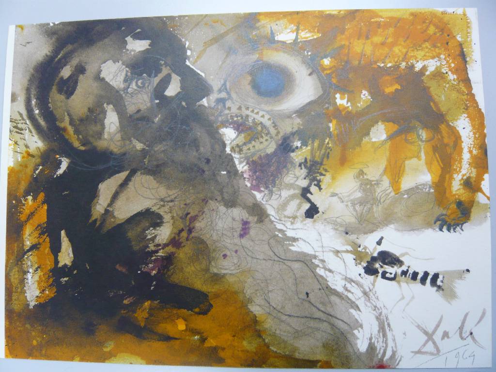 Detail a: Dali, Salvador, 1904-1989, 3 Lithographien aus Biblia Sacra, Sumptibus et Typis Rizzoli 1967, aus Band II, in der Darstellung sign. sog. ...