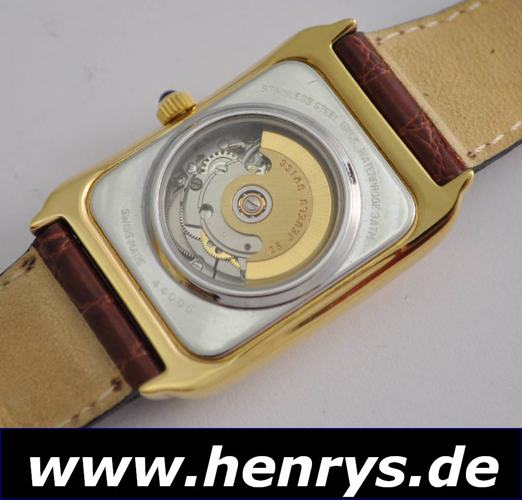 Detail a: AUGUSTE RAYMOND Armbanduhr, Automatik, Schweiz um 2000, Metallgeh. hartverg., Edelst.-Boden m. Sichtfenster gedr., Perlmuttzifferbl., Anz. v. Std., ...