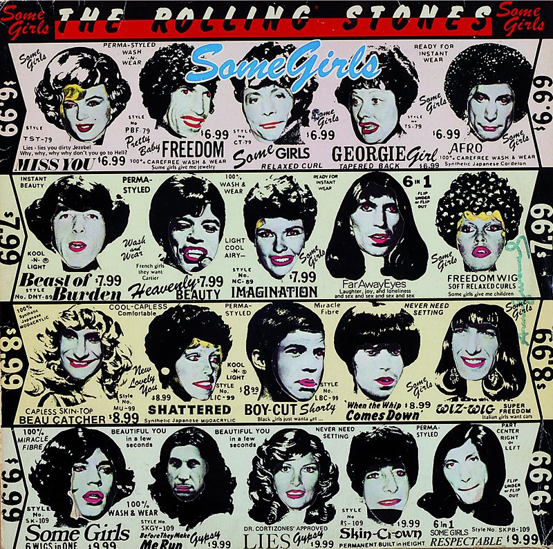 Warhol, Andy, 1928 Pittsburgh - 1987 New York, Schallplatte der Rolling Stones von Warhol entworfen u. handsign., ca. 31x33cm, u. Gl., R.