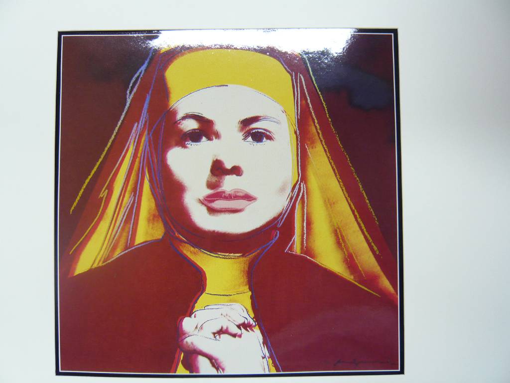 Detail a: Warhol, Andy, 1928-1987, Portrait of Ingrid Bergmann, vier Farboffsets nach Siebdrucken aus dem Portfolio zur Ausst. Galerie Börjeson Malmö 1983, ...