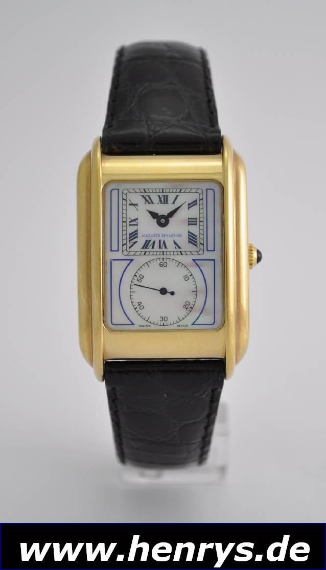 AUGUSTE REYMOND Armbanduhr sog. Doctors-Watch, Schweiz für den deutschen Markt um 1996, Metallgeh. hartverg., Edelst.-Boden aufgedr., beids. vergl., ...