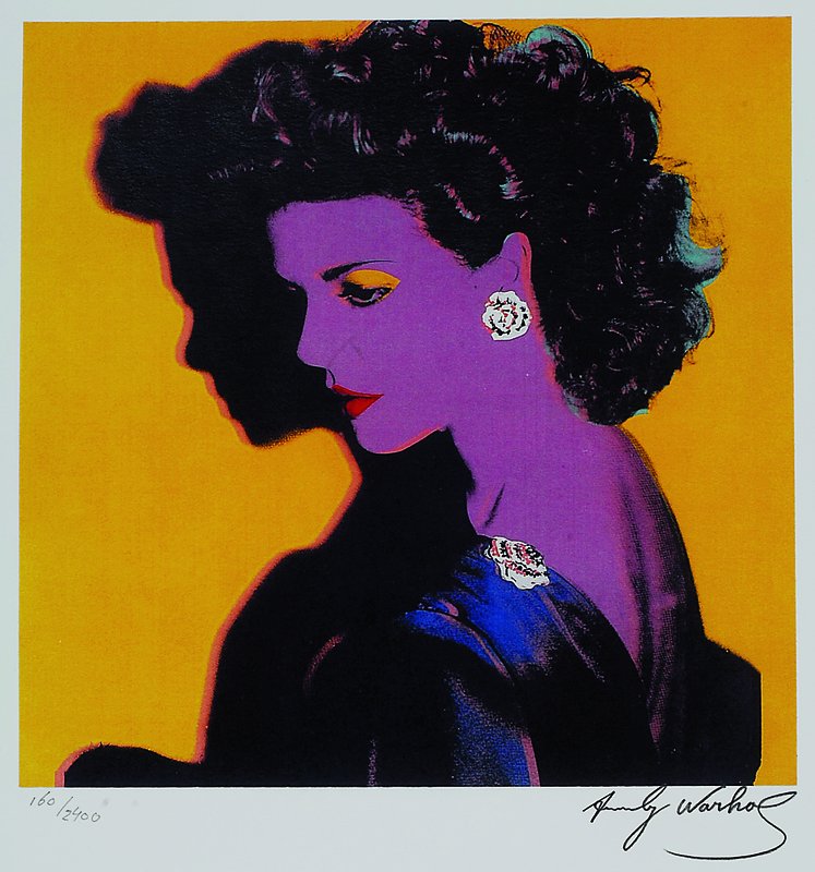 Warhol, Andy, 1928-1987, Princess Caroline, Farbsiebdruck, handsigniert u. nummeriert 160/2400, ca.30x43cm