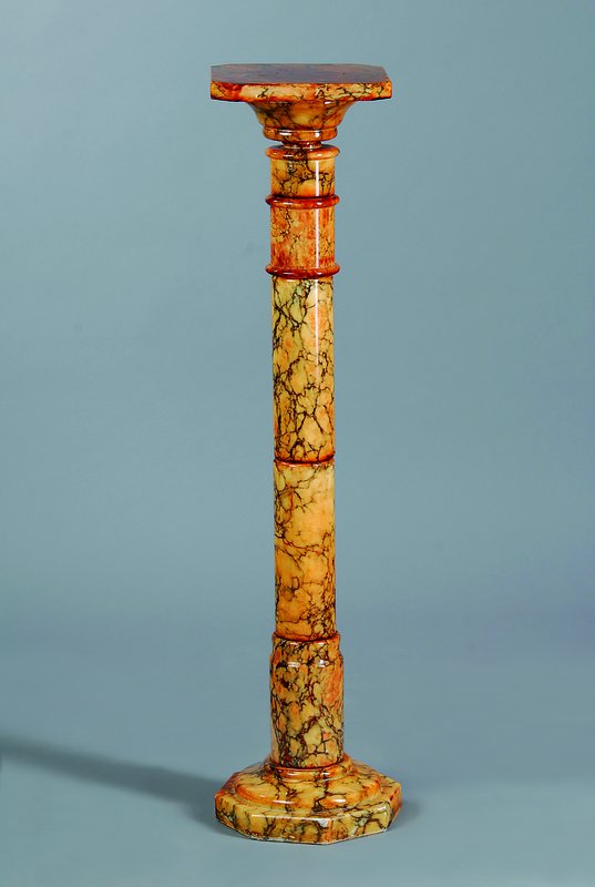 Säule, wohl deutsch, um 1910/20, geschraubt, Platte abnehmbar, l. best., ca. 99x22x22 cm