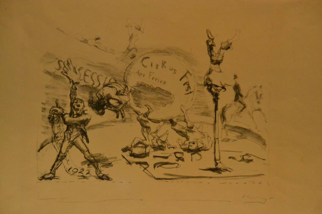 Max Slevogt 1868 Landshut - 1932 Leinsweiler- Neukastel, zwei Lithographien, Faust erblickt Helena und Cirkus Fest, handsigniert, ca. 25.2 x 32.5 cm ...