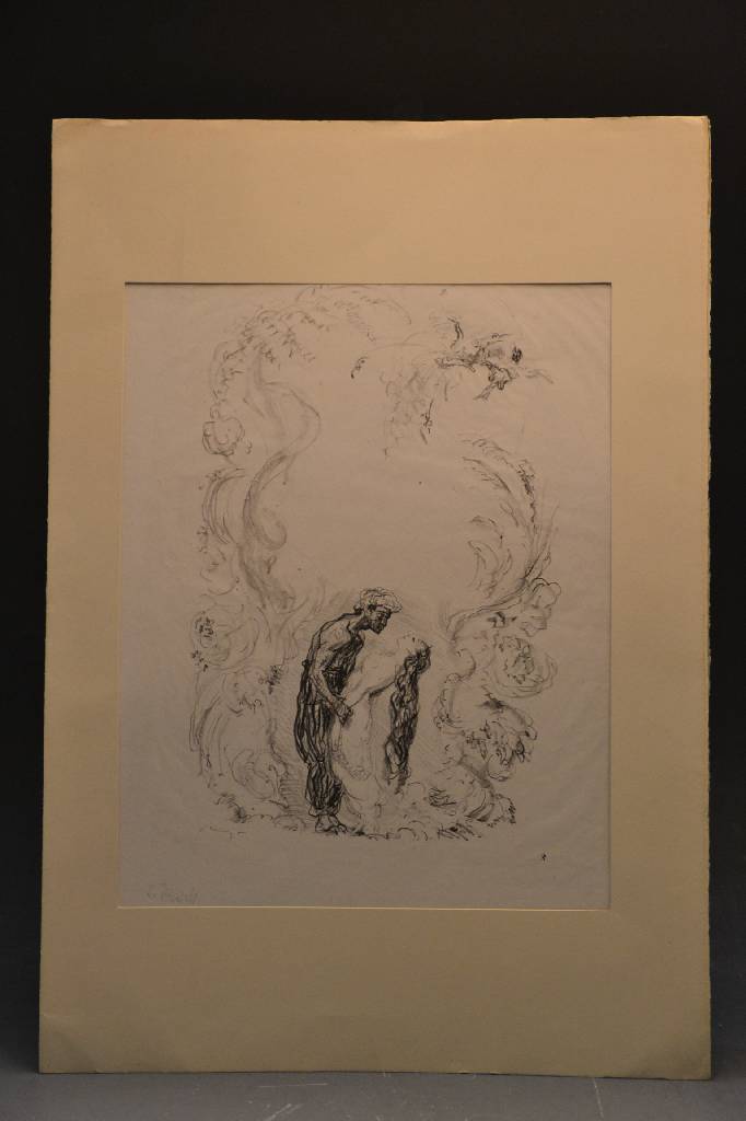 Detail a: Max Slevogt 1868 Landshut - 1932 Leinsweiler- Neukastel, zwei Lithographien, Faust erblickt Helena und Cirkus Fest, handsigniert, ca. 25.2 x 32.5 cm ...