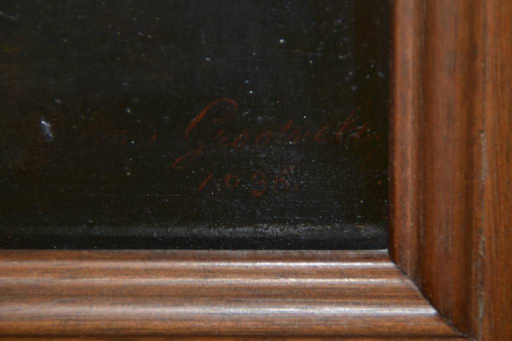 Detail d: Jan Hendrik van Grootvelt, 1808 Maurik (Gelderland) - 1855 Herzogenbusch, Schaffenszeit 1823-1855 Niederlande, hier: Kücheninterieur, Paar bei ...