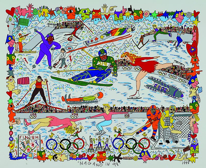 Rizzi, James, 1950 New York - 2011, Nagano, Farblithografie von 1998 auf Bütten, Blattgrösse ca. 48x40cm, Motivgrösse ca.40x34cm