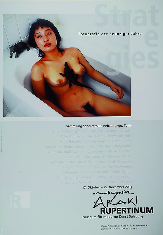 Nobuyoshi Araki,1940, Plakat zur Ausstellung im Rupertinum Salzburg 2001, Offset, handsigniert, ca. 84x59cm