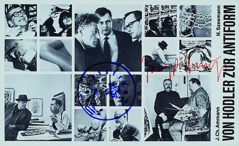 Joseph Beuys, 1921 Krefeld - 1986 Düsseldorf, Hodler zur Antiform, Multiple gestempelt mit Hauptstromstempel, handsigniert, unter Glas gerahmt, ca. ...