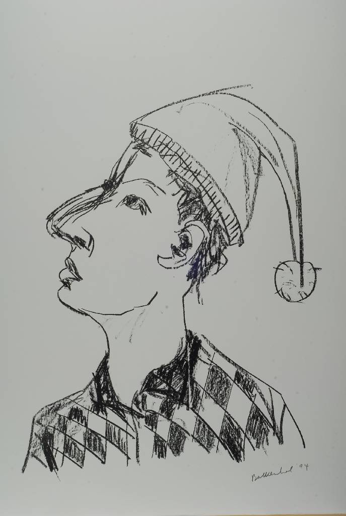 Stephan Balkenhol, geb. 1957 Fritzlar, Kasper, Farblithographie, handsigniert, datiert (19)94, ca. 77x64cm