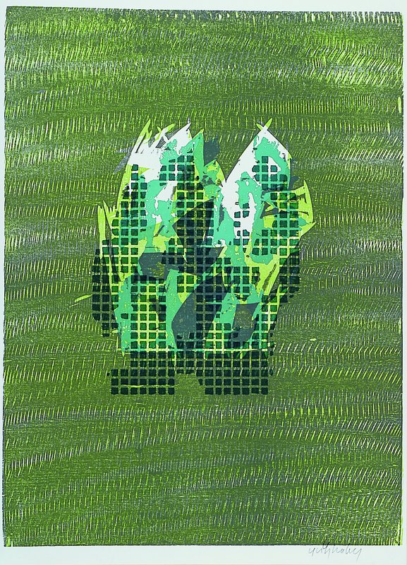 HAP Grieshaber, 1909-1981, 3 Farbholzschnitte, je handsigniert, ca. 42x30cm