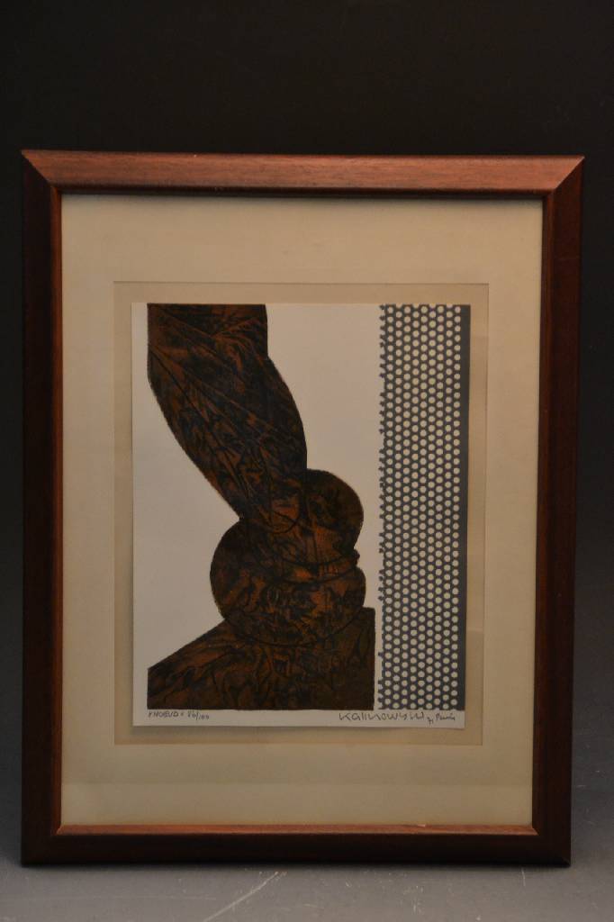 Detail b: Horst Egon Kalinowski, geb. 1924, Konvolut aus vier Arbeiten: Ligature, Farblitho vo 1973, bez.: e.a., ca. 25x34cm; Lolita, Farblitho von 71, ...