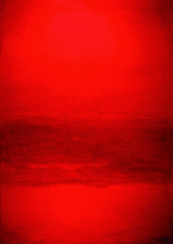 Gaston Galé, zeitgenössischer belgischer Künstler, abstrakte Komposition in rot, Öl/Lwd., links unten signiert, ca. 140x100cm
