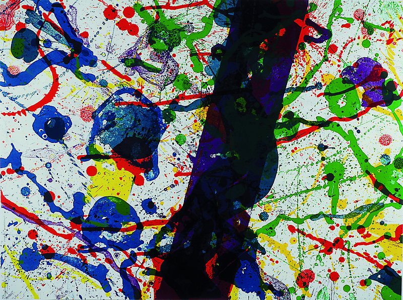 Sam Francis, 1923-1994, Farblithographie, rechts unten bezeichnet: Lithographie originale de Sam Francis Atelier d'Art Desjobert Paris, mittig ...