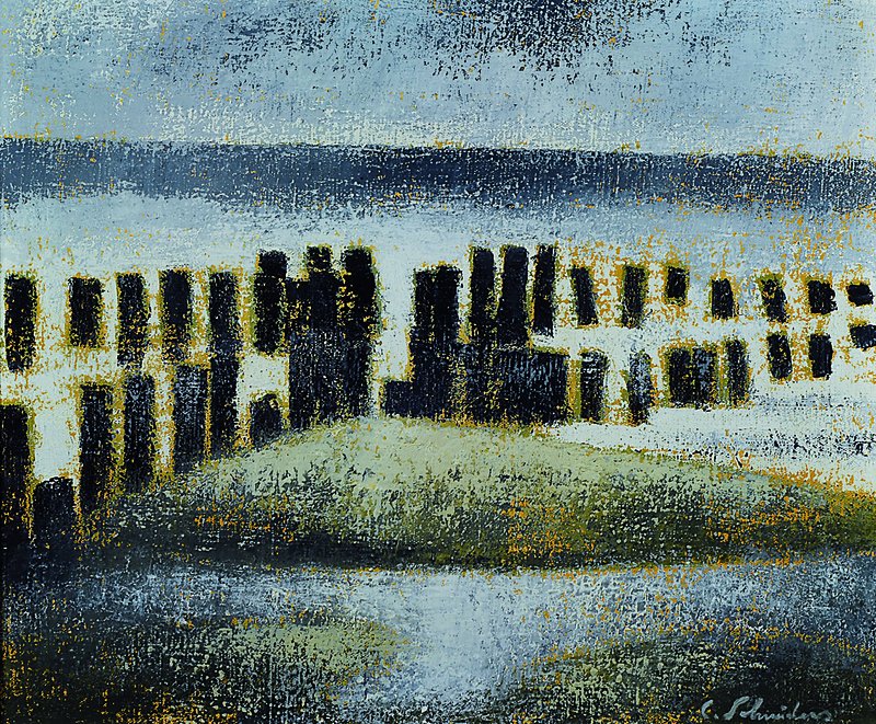 Carl Schneiders, 1905-1974, An der Nordsee, Öl/Lwd, rechts unten signiert, ca. 50x60cm, Rahmen