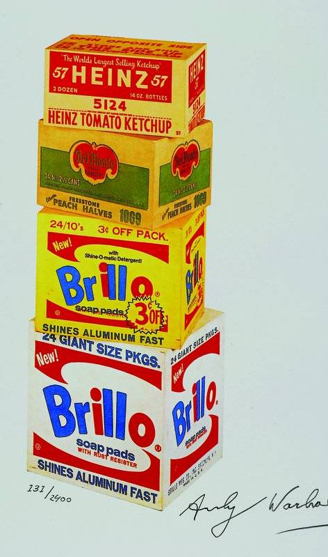 Andy Warhol, 1928-1987, Heinz, Collage, handsigniert, nummeriert 232/2400, ca. 30x42cm