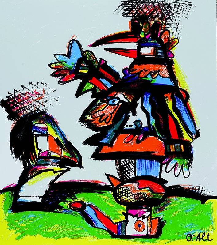 Detail a: Otmar Alt, geb. 1940, 2 Farbsiebdrucke, beide handsigniert, je ca. 47x38 cm