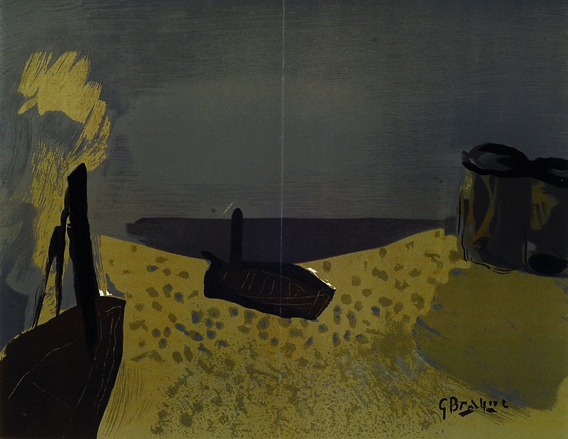 Detail a: Georg Braque, 1882-1963, 2 Farblithographienaus Verve, je im Stein signiert, ca. 54x38 cm