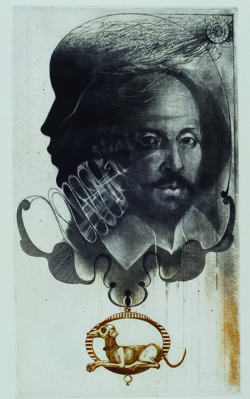 Karel Demel, geb. 1942 Prag, zwei Farbradierungen von 1974, beide handsigniert und datiert, je ca. 26x15cm, unter Glas, Rahmen