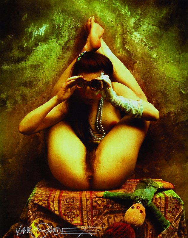 Jan Saudek, geb. 1935 Prag, Farbfotografie, handsigniert, ca. 24,8x20,8 cm