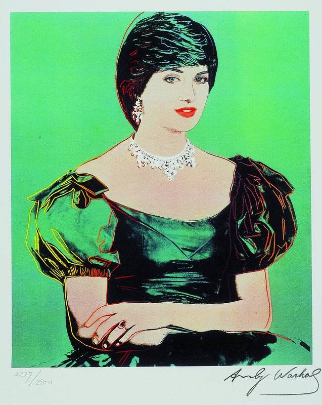 Andy Warhol, 1928-1987, Lady Di, Farbsiebdruck, handsigniert und num. 1217/2400ca. 42x29,6 cm