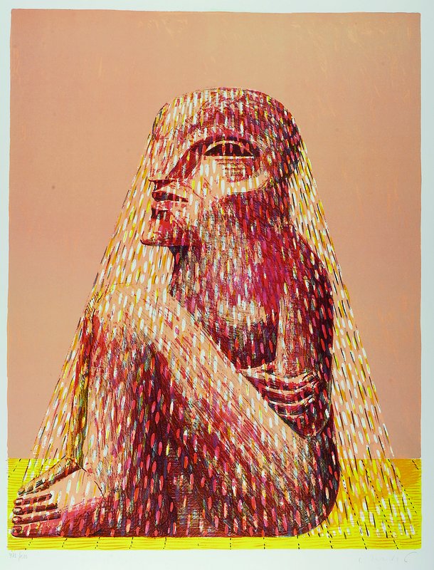 Horst Antes, geb. 1936, Farblithografie, handsigniert und num. 789/1500, ca. 68,8x52,8 cm