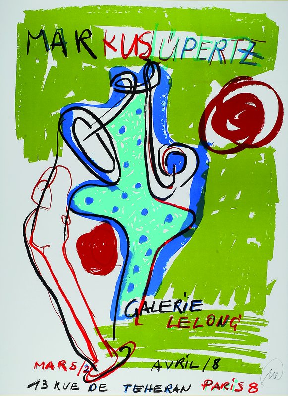 Markus Lüpertz, geb. 1941, Lithographie, rechts unten handsigniert, ca. 76x56 cm