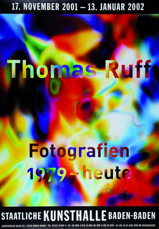 Thomas Ruff, geb. 1958, "Thomas Ruff, Fotografien 1979-heute",Staatliche Kunsthalle Baden-Baden, Offsetdruck, rechts unten signiert, ca. ...