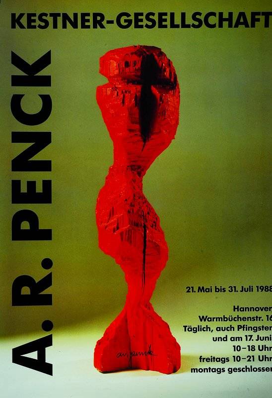 A. R. Penck, Offset-Plakat, mit orig. Unterschrift, ca. 83x59,5 cm