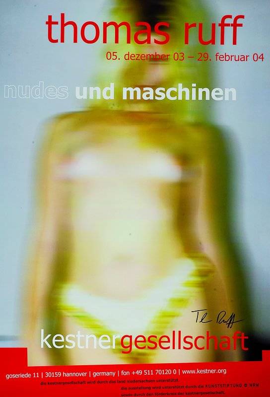 Thomas Ruff, Offset- Plakat der Kestner- Gesellschaft, mit orig. Unterschrift,ca. 83x59cm