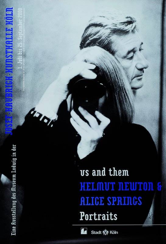 Helmut Newton, Offset- Plakat, Helmut Newtonand Alice Springs, handsigniert, ca. 84x59 cm