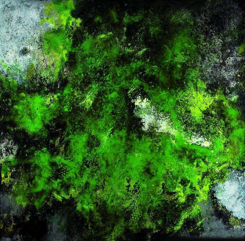 Marion Schmidt, geb. 1963 Eschwege, Hoffnung, Öl und Acryl auf Lwd, links unten signiert, ca. 100x100cm