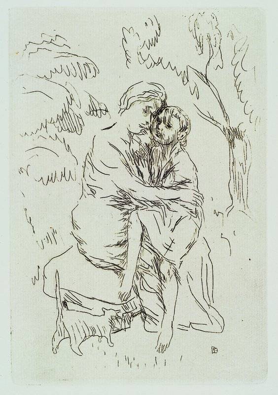 Detail a: Bonnard Pierre,1867-1947, zwei Radierungen auf Bütten "La vie de Sainte Monique" ,Ambroise Vollard, Paris 1930, Auflage 340 Ex. Bouvet ...