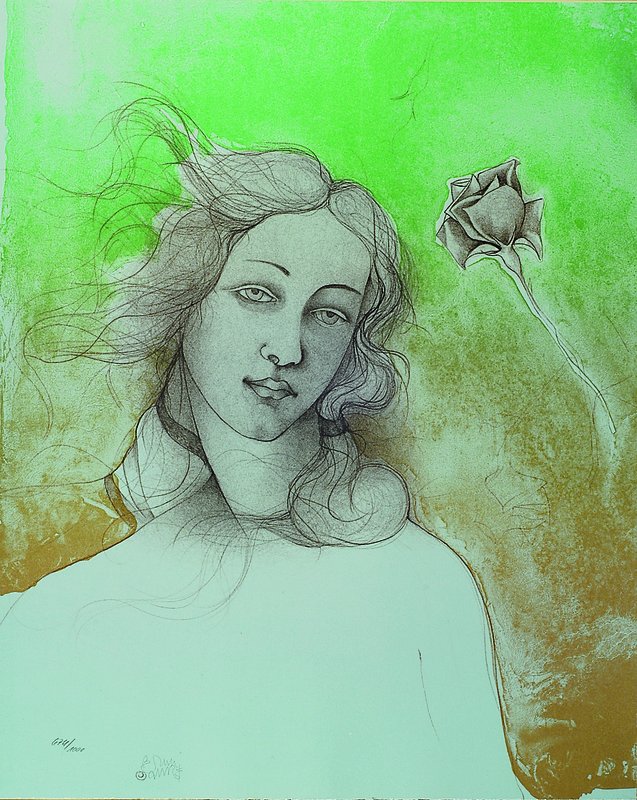 Bruno Bruni, geb. 1935 Gradara/Italien, Venus, Farblithographie, handsigniert und num. 674/1000, ca. 53x42 cm