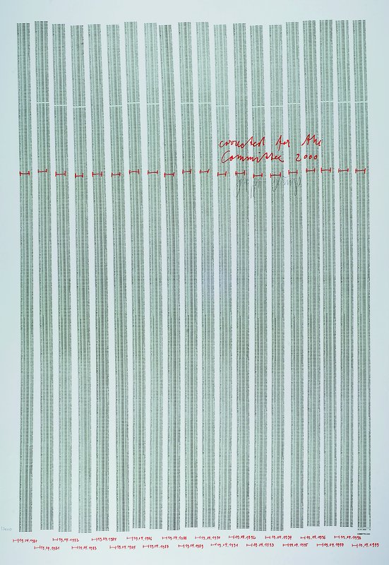 Joseph Beuys, 1921-1986, "Countdown 2000", Serigraphie, Kat.-Nr. 377, Offset auf Masch. -Bütten, Herausg.: Commitee 2000, 1981, signiert, ...